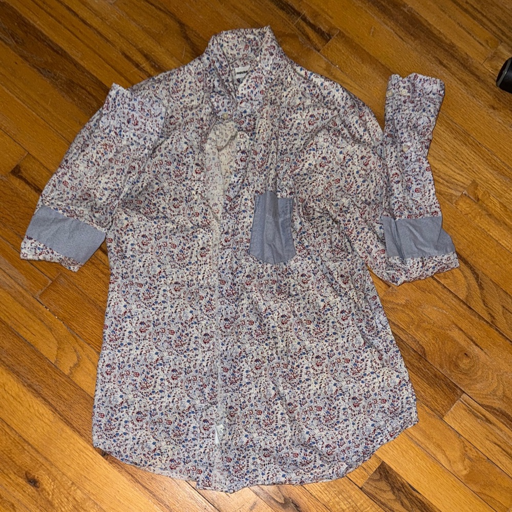 Michael axel Paris paisley button up